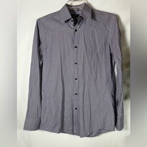 Boss Black and White Slim Fit Dress Shirt